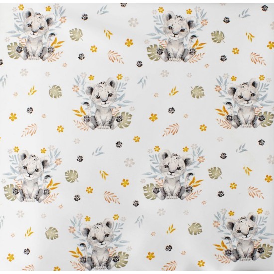 Σεντόνι Λίκνου Bebe Lion Cub 531 Grey Cotton Dimcol (80x110) 1Τεμ