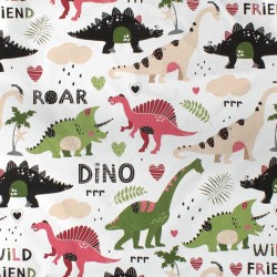 Σεντόνι Λίκνου Bebe Dinosaur 518 Multi Colour Cotton Dimcol (80x110) 1Τεμ