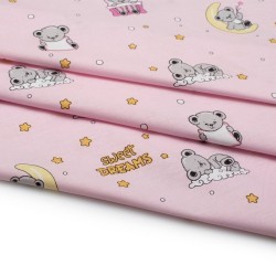 Σεντόνι Λίκνου Bebe Sweet Dreams 550 Pink Cotton Dimcol (80x110) 1Τεμ