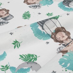 Σεντόνι Λίκνου Bebe Lion 533 Sky Blue Cotton Dimcol (80x110) 1Τεμ