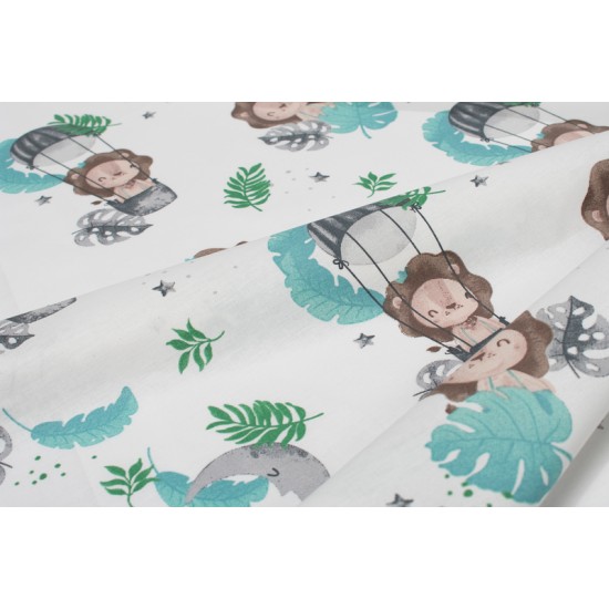 Σεντόνι Λίκνου Bebe Lion 533 Sky Blue Cotton Dimcol (80x110) 1Τεμ