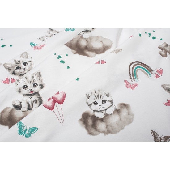 Σεντόνι Λίκνου Bebe Kitten 560 Petrol Cotton Dimcol (80x110) 1Τεμ