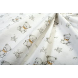 Πάνα Χασέ Baby Newborn Bear 717 White-Grey Cotton Dimcol (80x80) 1Τεμ Πάνα Χασέ Baby Newborn Bear 717 White-Grey Cotton Dimcol (80x80) 1Τεμ