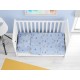 Σεντόνια Βρεφικά Κούνιας Σετ Bebe Sweet Dreams 551 Sky Blue Cotton Dimcol (120x160) 3Τεμ
