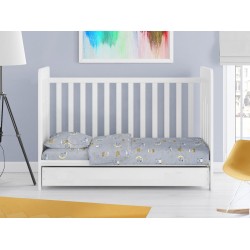 Σεντόνια Βρεφικά Κούνιας Σετ Bebe Sweet Dreams 552 Grey Cotton Dimcol (120x160) 3Τεμ Σεντόνια Βρεφικά Κούνιας Σετ Bebe Sweet Dreams 552 Grey Cotton Dimcol (120x160) 3Τεμ