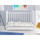 Σεντόνια Βρεφικά Κούνιας Σετ Bebe Sweet Dreams 554 White-Sky Blue Cotton Dimcol (120x160) 3Τεμ