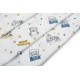 Σεντόνια Βρεφικά Κούνιας Σετ Bebe Sweet Dreams 554 White-Sky Blue Cotton Dimcol (120x160) 3Τεμ