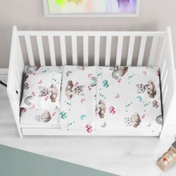 Κατωσέντονο Κούνιας Bebe Kitten 560 Petrol Cotton Dimcol (70x140+15) Με Λάστιχο 1Τεμ