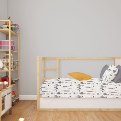 Σεντόνια Βρεφικά Κούνιας Σετ Bebe Seabirds 578 White-Grey Cotton Dimcol (120x160) 3Τεμ