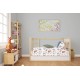 Σεντόνια Βρεφικά Κούνιας Σετ Bebe Dinosaur 519 White-Blue Cotton Dimcol (120x160) 3Τεμ