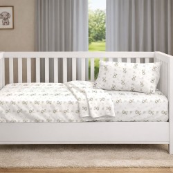 Κατωσέντονο Κούνιας Baby Newborn Bear 717 White-Grey Cotton Dimcol (70x140+015) 1Τεμ