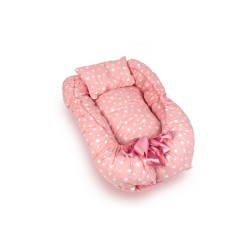 Βρεφική Φωλιά Με Μαξιλάρι Σετ Bebe Star 34 Coral Cotton Dimcol (90x110) 2Τεμ