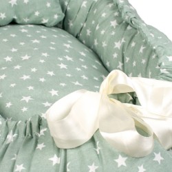 Βρεφική Φωλιά Με Μαξιλάρι Σετ Bebe Star 36 Green Cotton Dimcol (90x110) 2Τεμ