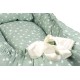 Βρεφική Φωλιά Με Μαξιλάρι Σετ Bebe Star 36 Green Cotton Dimcol (90x110) 2Τεμ