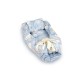 Βρεφική Φωλιά Με Μαξιλάρι Σετ Bebe Good Night 38 Sky Blue Cotton Dimcol (90x110) 2Τεμ