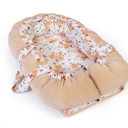 Φωλιά Ύπνου Bebe Cute Fox 02 White-Beige Cotton Dimcol (85x60x15) 1Τεμ