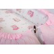 Φωλιά Ύπνου Bebe Bear's Nest 04 White-Pink Cotton Dimcol (85x60x15) 1Τεμ