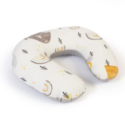 Μαξιλάρι Θηλασμού Bebe Rainbow 01 White-Grey Cotton Dimcol (60x50x15) 1Τεμ