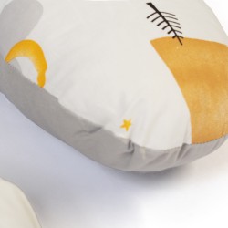 Μαξιλάρι Θηλασμού Bebe Rainbow 01 White-Grey Cotton Dimcol (60x50x15) 1Τεμ Μαξιλάρι Θηλασμού Bebe Rainbow 01 White-Grey Cotton Dimcol (60x50x15) 1Τεμ
