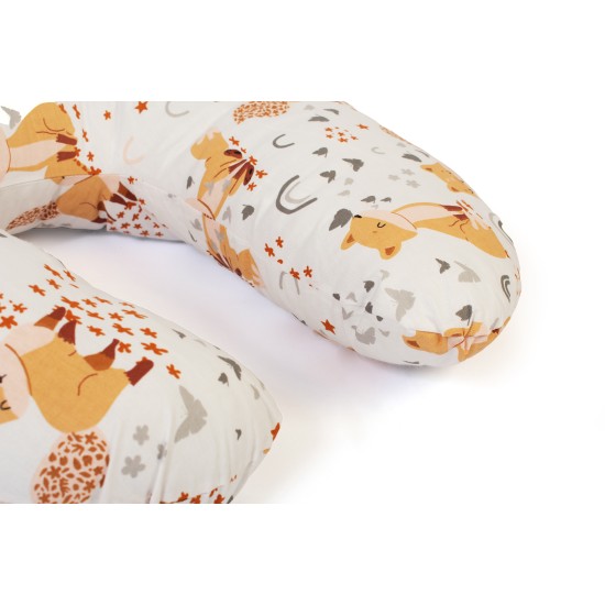Μαξιλάρι Θηλασμού Bebe Cute Fox 02 White-Beige Cotton Dimcol (60x50x15) 1Τεμ