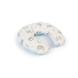 Μαξιλάρι Θηλασμού Bebe Bear's Nest 03 White-Sky Blue Cotton Dimcol (60x50x15) 1Τεμ