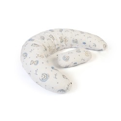 Μαξιλάρι Εγκυμοσύνης - Θηλασμού 2 Σε 1 Bebe Bear's Nest 03 White-Sky Blue Cotton Dimcol (155 x 35 x 20) 1Τεμ