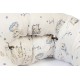 Μαξιλάρι Εγκυμοσύνης - Θηλασμού 2 Σε 1 Bebe Bear's Nest 03 White-Sky Blue Cotton Dimcol (155 x 35 x 20) 1Τεμ