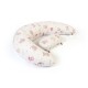 Μαξιλάρι Εγκυμοσύνης - Θηλασμού 2 Σε 1 Bebe Bear's Nest 04 White-Pink Cotton Dimcol (155 x 35 x 20) 1Τεμ