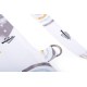 Ποδιά Θηλασμού Bebe Rainbow 01 White-Grey Cotton Dimcol (105x70) 1Τεμ