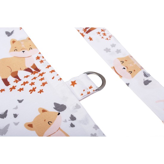Ποδιά Θηλασμού Bebe Cute Fox 02 White-Beige Cotton Dimcol (105x70) 1Τεμ