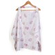 Ποδιά Θηλασμού Bebe Bear's Nest 04 White-Pink Cotton Dimcol (105x70) 1Τεμ