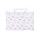 Ποδιά Θηλασμού Bebe Bear's Nest 04 White-Pink Cotton Dimcol (105x70) 1Τεμ