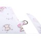 Ποδιά Θηλασμού Bebe Bear's Nest 04 White-Pink Cotton Dimcol (105x70) 1Τεμ