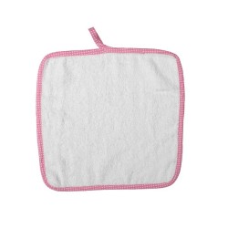 Λαβέτα 'Ωμου Bebe 47 White-Pink Cotton Dimcol (30x30) 1Τεμ