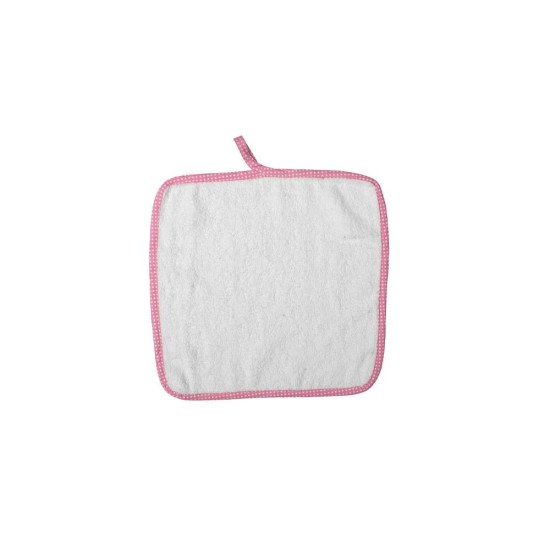 Λαβέτα 'Ωμου Bebe 47 White-Pink Cotton Dimcol (30x30) 1Τεμ