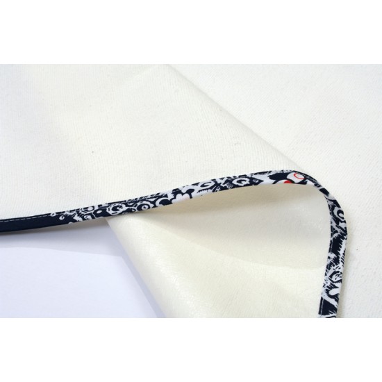 Σελτεδάκι Αδιάβροχο Bebe 154 Lahore White-Navy Blue Cotton Dimcol (50x80) 1Τεμ