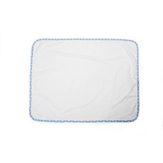 Σελτεδάκι Αδιάβροχο Bebe Stars 59 White-L.Blue Cotton Dimcol (50x80) 1Τεμ