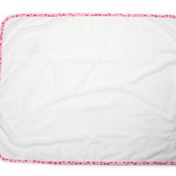 Σελτεδάκι Αδιάβροχο Bebe Floral 61 White-Coral Cotton Dimcol (67x90) 1Τεμ