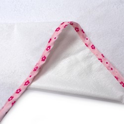 Σελτεδάκι Αδιάβροχο Bebe Floral 61 White-Coral Cotton Dimcol (67x90) 1Τεμ