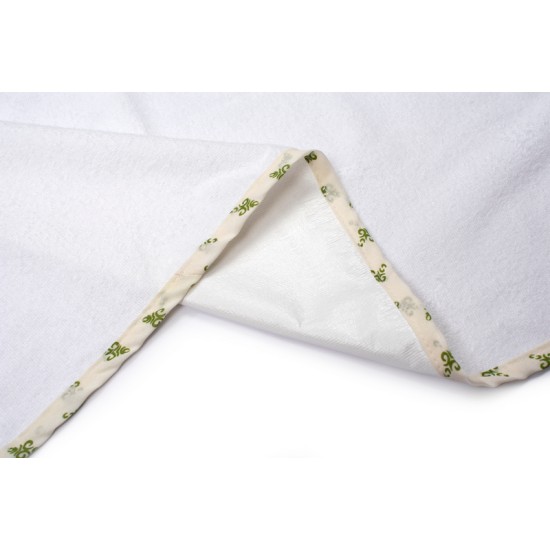 Σελτεδάκι Αδιάβροχο Bebe 62 White-Green Cotton Dimcol (50x80) 1Τεμ Σελτεδάκι Αδιάβροχο Bebe 62 White-Green Cotton Dimcol (50x80) 1Τεμ