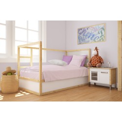 Παπλωματοθήκη Κούνιας Bebe Solid 506 Light Light Purple Cotton Dimcol (120x160) 1Τεμ Παπλωματοθήκη Κούνιας Bebe Solid 506 Light Light Purple Cotton Dimcol (120x160) 1Τεμ