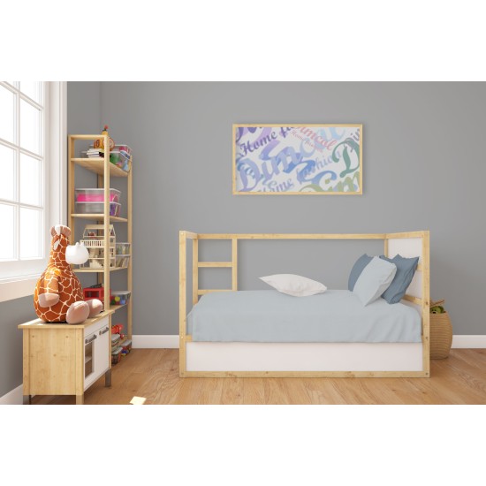 Κατωσέντονο Βρεφικό Κούνιας Bebe Solid 505 Light Blue-Grey Cotton Dimcol (70x140+15) Με Λάστιχο 1Τεμ