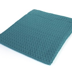 Κουβέρτα Πικέ Βρεφική Αγκαλιάς Bebe Solid Classic Petrol Cotton Dimcol (85x110) 1Τεμ