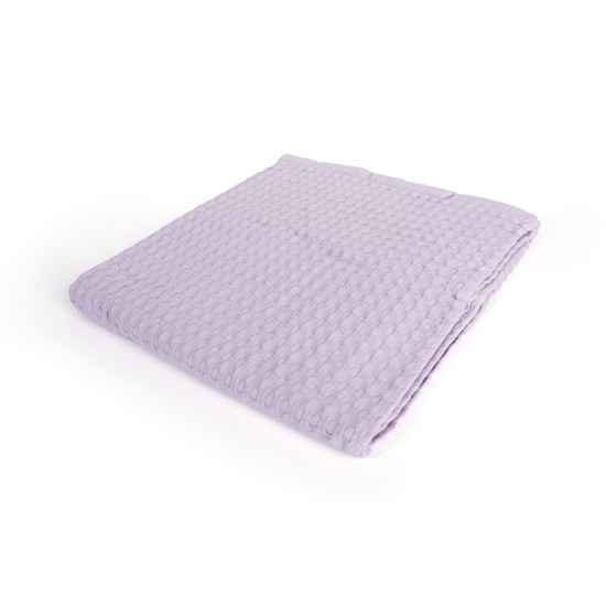 Κουβέρτα Πικέ Βρεφική Αγκαλιάς Bebe Solid Classic Pastel Lilac Cotton Dimcol (85x110) 1Τεμ