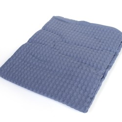 Κουβέρτα Πικέ Βρεφική Αγκαλιάς Bebe Solid Classic Blue Cotton Dimcol (85x110) 1Τεμ
