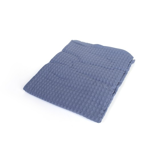 Κουβέρτα Πικέ Βρεφική Αγκαλιάς Bebe Solid Classic Blue Cotton Dimcol (85x110) 1Τεμ