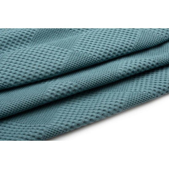 Κουβέρτα Πικέ Κούνιας Bebe Μονόχρωμη Petrol Cotton Dimcol (120x150) 1Τεμ