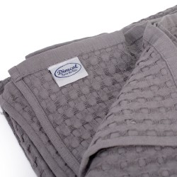 Κουβέρτα Πικέ Υπέρδιπλη Solid Classic Grey Cotton Dimcol (225x270) 1Τεμ