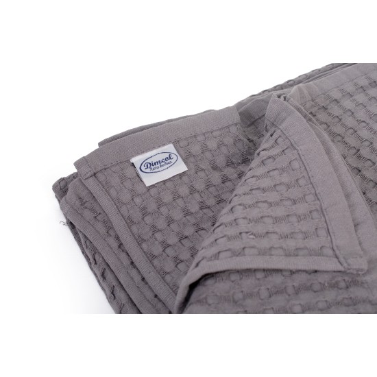 Κουβέρτα Πικέ Μονή Solid Classic Grey Cotton Dimcol (165x270) 1Τεμ