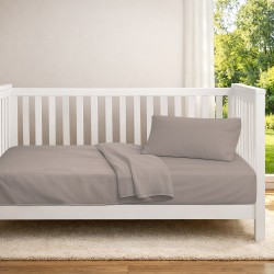 Κουβέρτα Πικέ Βρεφική Κούνιας Bebe Solid Classic Elephant Cotton Dimcol (125x150) 1Τεμ